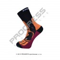 MERINO turistické ponožky černo-oranžová-bordo 